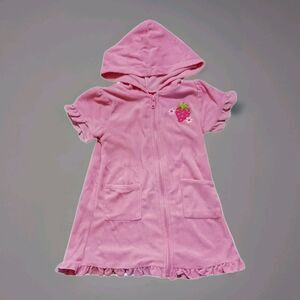 Penny M. Toddler Girls 24 Months Pink Terry Cloth Strawberry Swimming Cover-up